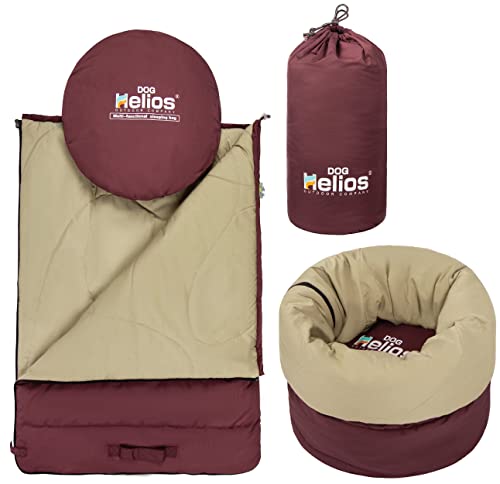 DOG HELIOS Switch-Back 2in1 Umwandelbare Reise-Hundematte und abgerundetes Campingbett, rot von Pet Life