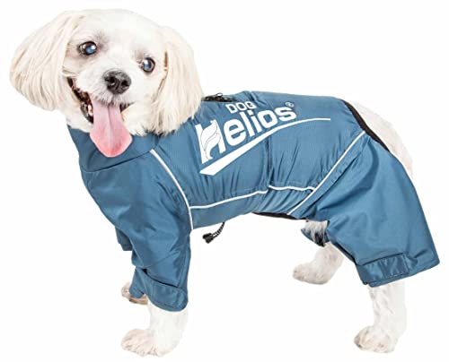 Dog Helios ® 'Hurricanine' Waterproof and Reflective Full Body Dog Coat Jacket W/Heat Reflective Technology, X-Large, Blue von Pet Life