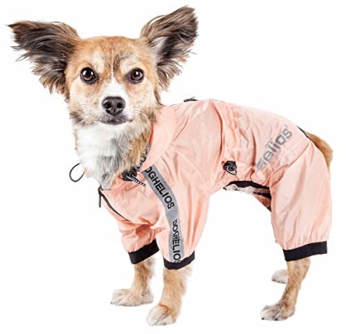 Dog Helios ® 'Torrential Shield' Waterproof Multi-Adjustable Full Bodied Pet Dog Windbreaker Raincoat, Medium, Pink von Pet Life