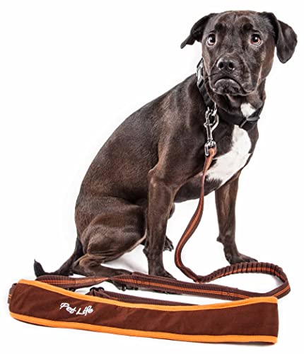 Pet Life ® 'Free-Fetcher' Hands Free Over-The-Shoulder Shock Absorbent Dog Leash, Small, Brown von Pet Life