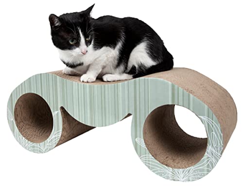 PetLife Fernglas Ultra Premium Modern Exquisite Konturierte Kratzbaum, eine Größe, weiß von Pet Life