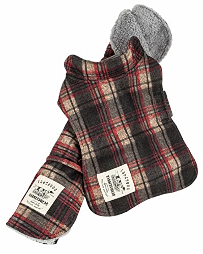 Touchdog ® 2-In-1 Tartan Plaided Dog Jacket with Matching Reversible Dog Mat, Large, Red von Pet Life