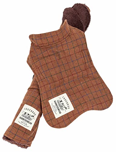 Touchdog ® 2-In-1 Windowpane Plaided Dog Jacket with Matching Reversible Dog Mat, Medium, Brown von Pet Life