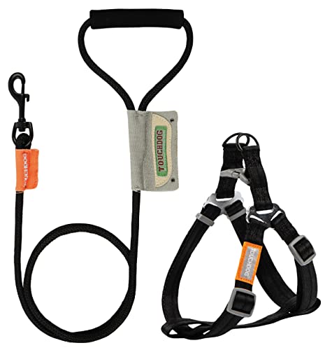 touchdog ® 'Macaron' 2-in-1 strapazierfähiges Nylon-Hundegeschirr und Leine von Pet Life