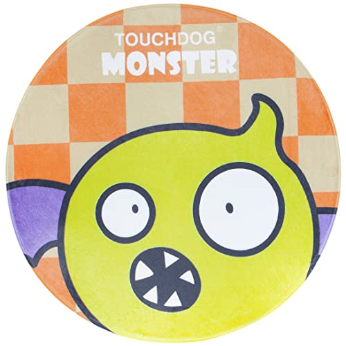 touchdog Cartoon Flying Critter Monster abgerundete Katzen- und Hundematte, Einheitsgröße, gelbes Monster von Pet Life