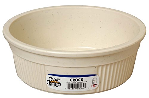 Pet Lodge® Crock Futternapf für Haustiere, robuster Kunststoff, Futter- und Wassernapf, Granit, 6 Tassen, groß von Pet Lodge