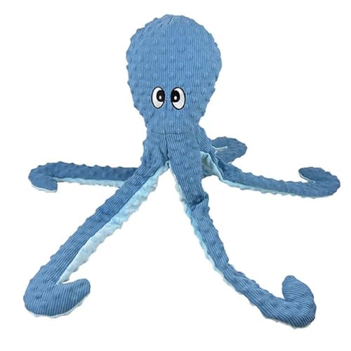 Pet Lou Dotty Friends 2.0 Baby Blue Octopus, 66 cm Höhe, Quietschspielzeug, Cord, Haustierspielzeug und Zubehör von Pet Lou