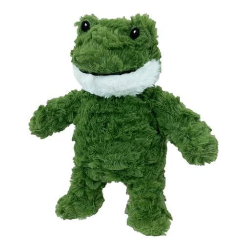 Pet Lou Hundespielzeug in Froschform, 22,9 cm hoch, grün, quietschendes Spielzeug, Plüsch, Haustierspielzeug und Zubehör von Pet Lou