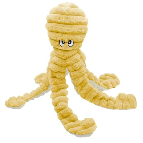 Pet Lou King Octopus, 66 cm Höhe, Gelb, Quietschspielzeug, Plüsch, Haustierspielzeug und Zubehör von Pet Lou