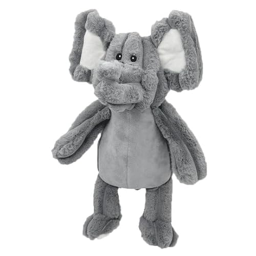 Pet Lou Zoo Friends Elefant, 40,6 cm Höhe, Grau, Quietschspielzeug, Plüsch, Haustierspielzeug und Zubehör von Pet Lou