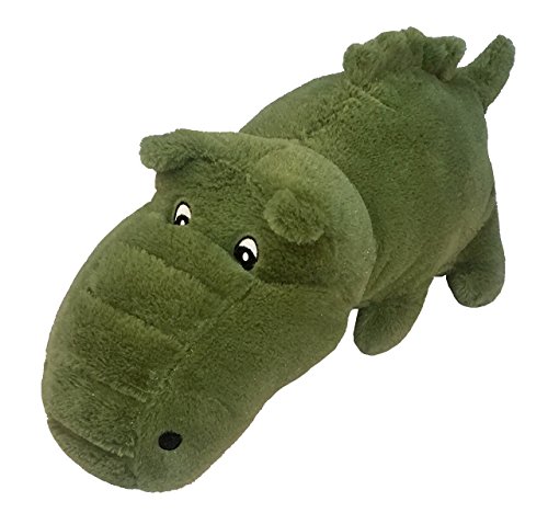 Petlou Durable Plush Dog and Cat Toys with Multi-Squeaks and Crinkle Paper .17-Inch Alligator Green von Pet Lou