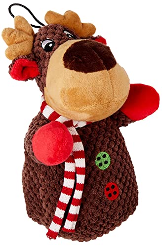 Petlou Holiday Squeak Cord Plüsch-Hundespielzeug, 20,3 cm CHR Rentier von Pet Lou