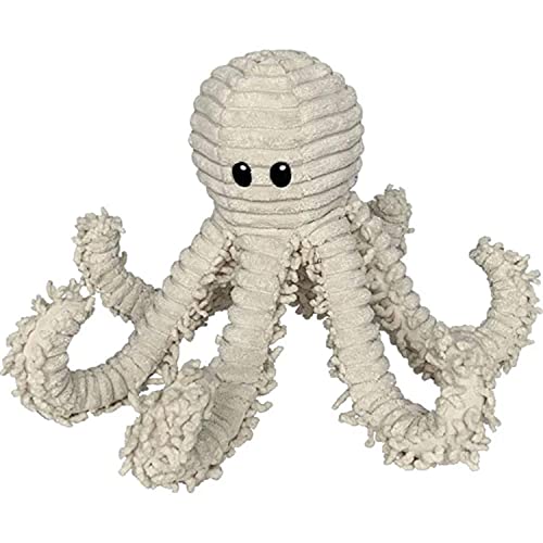 Petlou Hundespielzeug mit Quietscher und Knisterpapier in verschiedenen Größen (natürlicher Oktopus - L, 45,7 cm), alle Rassengrößen von Pet Lou