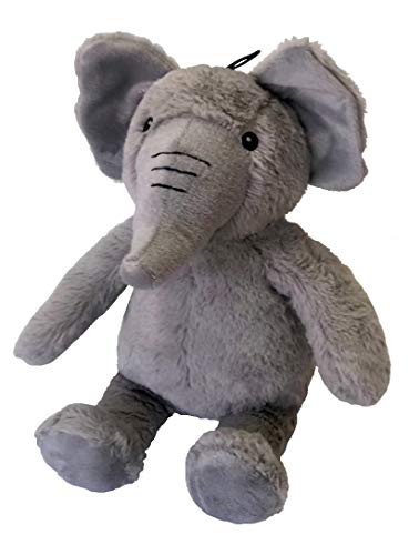 Petlou Plüschspielzeug mit strapazierfähigem Quietscher und Knisterpapier für Hunde, Kauspielzeug in klobiger Größe und mehrfarbig (grau, 38,1 cm Promo-Elefant) von Pet Lou