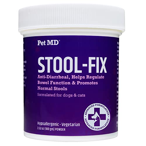 Pet MD Stool-Fix – Pulverisierte Tonerde gegen Durchfall für Hunde & Katzen – Anti-Durchfall-Behandlung bei Magenverstimmung, fördert normalen Stuhlgang – 100 g von Pet MD