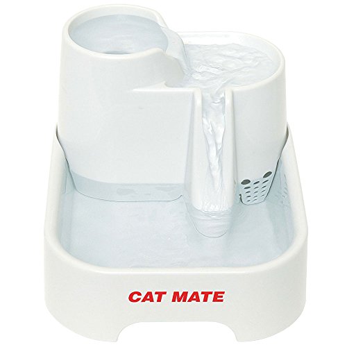 Cat Mate Trinkbrunnen für Katzen und kleine Hunde, 2 Liter, Weiß (White, 1) von Pet Mate