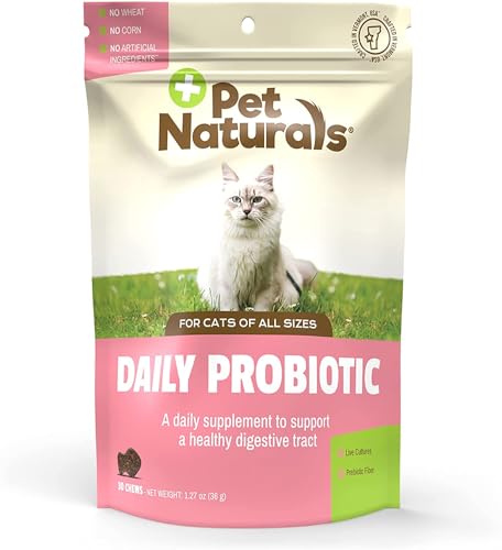 Pet natürlichen 's of Vermont Täglicher Probiotic für Katzen, Verdauungs Nahrungsergänzungsmittel, 30 Bite Soft Chews Spielzeug von Pet Naturals