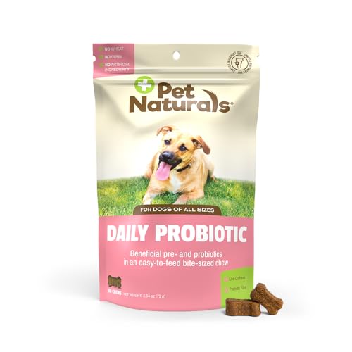 Pet natürlichen 's of Vermont Täglicher Probiotische für Hunde, Verdauungs-Gesundheit Nahrungsergänzungsmittel, 60 Bite Soft Chews Spielzeug von Pet Naturals