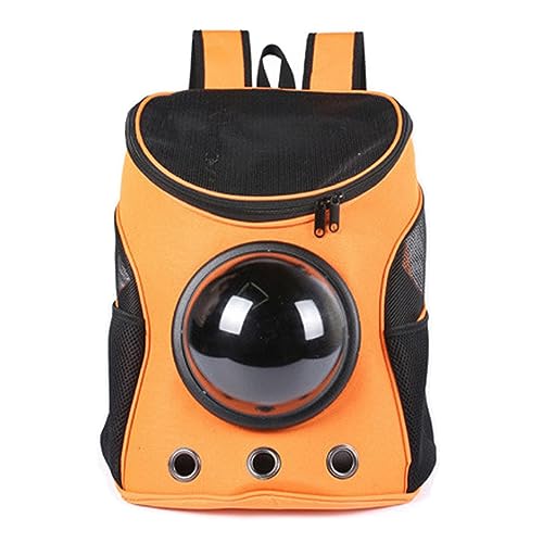 Pet Online Rucksack/Schulter Astronaut Kapsel Träger für Hund und Katze Kapsel Doppel Schulter pet-Rucksack, Orange von Pet Online