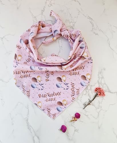 Bandana für Mädchen, Größe M/L, Rosa von Pet Pooch Boutique