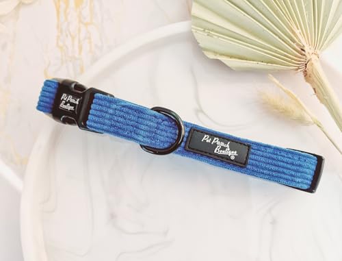 Jaguar Hundehalsband, Größe M, Blau von Pet Pooch Boutique