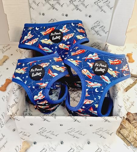 Racing Rocket Ship Hundegeschirr L von Pet Pooch Boutique