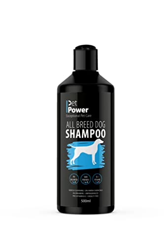 Pet Power FAM0754 Hunde-Shampoo für alle Rassen, Tierpflege, desodorierend, Tiefenreinigung und Feuchtigkeitsspendend, Pro-Vitamin B5, pH-ausgewogen, 500 ml von Pet Power