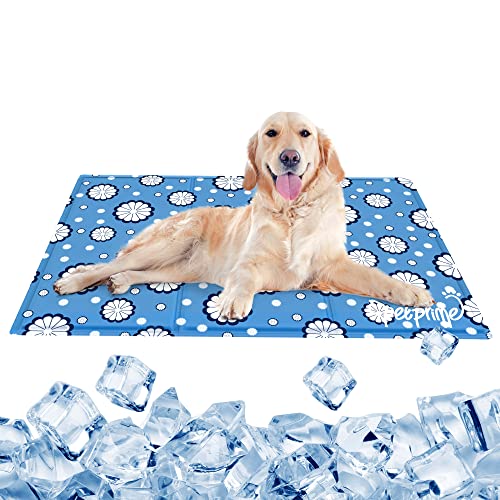 Hundekühlmatten 90x60cm, Kühlmatte für Hunde mit ungiftigem Gel, große Haustierkühlmatte für Kisten, Zwinger und Betten für heiße Sommertage von Pet Prime