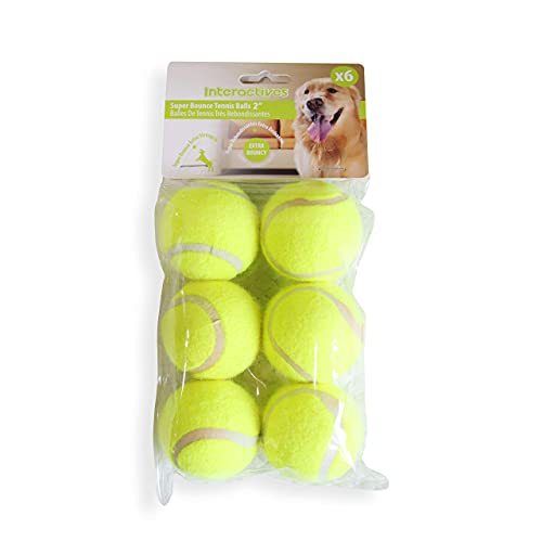 Pet Prime Automatischer Ballwerfer für Hunde, interaktives Spielzeug, Hundeapportierspielzeug, Haustierballwerfer, Wurfspiel, 6 Tennisbälle, Tennisballwerfer für Hunde, inklusive Startdistanz 3-9 m von Pet Prime