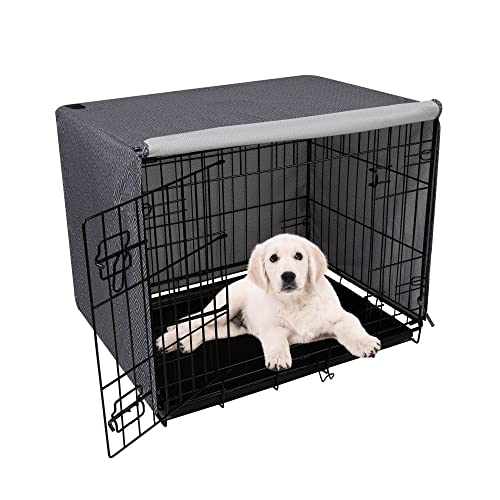 PetPrime Hundekäfig-Abdeckung, atmungsaktives Polyester, für den Innenbereich, langlebig, Doppeltür, passend für 61–121,9 cm Drahtkäfige, Hundeabdeckung, nur 61 cm (61 x 45,7 x 48,3 cm) von Pet Prime