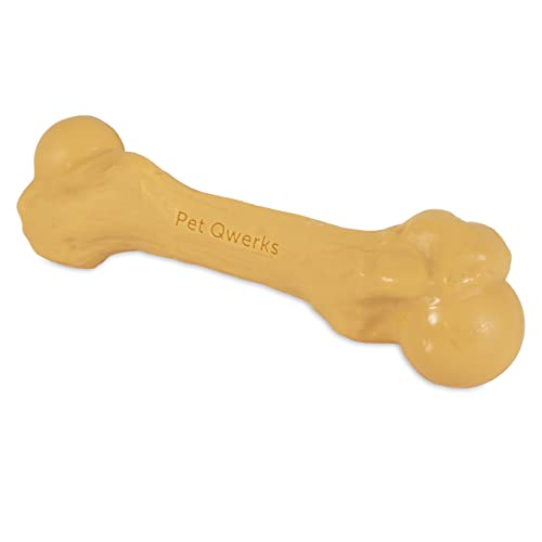 Pet Qwerks Zombie BarkBone – Nylon Hundeknochen für Moderate Kauer – Cheddar Käse Geschmack – 15,2 cm von Pet Qwerks