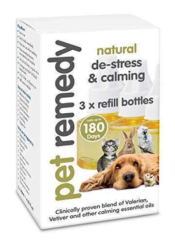 Pet Remedy Natural Calming Diffuser Nachfüllpack 40ml 3er Pack (6 Monate Vorrat) von Pet Remedy