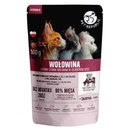 Pet Republic Nassfutter Steril Rindfleisch 100 g von Pet Republic