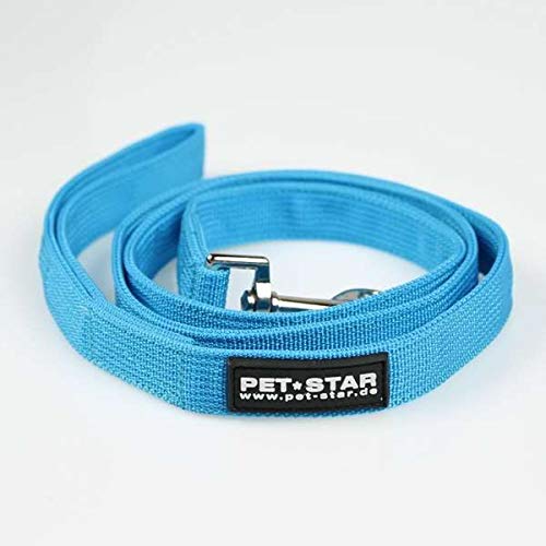 PetStar Leine passend zum PetStar Softgeschirr Netzgeschirr Blau von Pet-Star