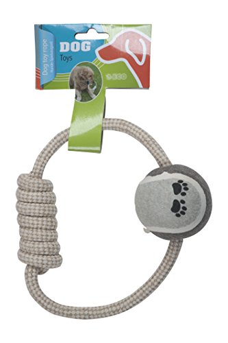 Pet Toys 29360 Hunde-Spielzeugseil/Tau Ring mit Tennisball von Pet Toys