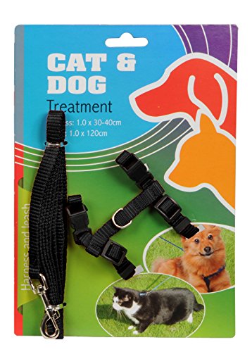 Pet Treatment Geschirr 30-40 cm + Leine 120 cm für Hunde und Katzen von Pet Treatment