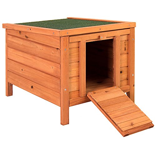 Home Discount Holz Pet Kaninchen Haus Stall, Guinea Pig Animal Outdoor Hide von Pet Vida