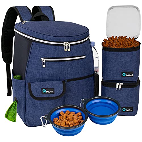 PetAmi Hunde-Reisetaschen-Rucksack, von Fluggesellschaften zugelassene Hundetaschen für Reisen, Welpenwindeltasche, Zubehör, Haustier-Camping-Essentials, Wanderzubehör, Geschenk für Hunde, Mutter, von PetAmi