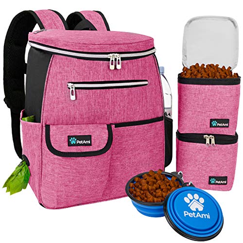 PetAmi Hunde-Reisetaschen-Rucksack, von Fluggesellschaften zugelassene Hundetaschen für Reisen, Welpenwindeltasche, Zubehör, Haustier-Camping-Essentials, Wanderzubehör, Geschenk für Hunde, Mutter, von PetAmi