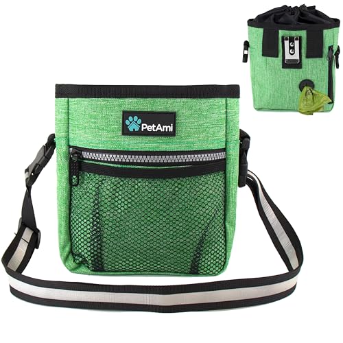 PetAmi Leckerli-Beutel für Hunde, Leckerli-Tasche für Training, Hunde-Spazierengehen-Beutel-Halter für Trockenfutter, Haustierfutter-Spielzeug, Hundetrainer-Essentials-Zubehör, Kotbeutelspender, 3 von PetAmi