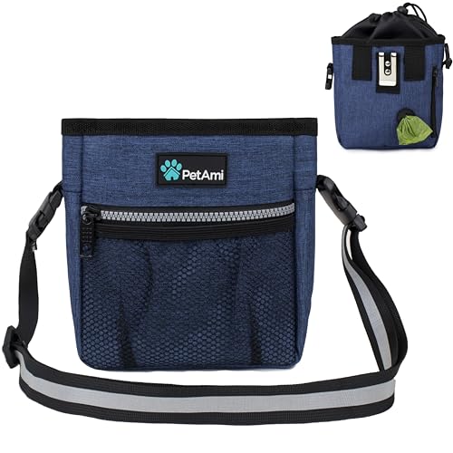 PetAmi Leckerli-Beutel für Hunde, Leckerli-Tasche für Training, Hunde-Spazierengehen-Beutel-Halter für Trockenfutter, Haustierfutter-Spielzeug, Hundetrainer-Essentials-Zubehör, Kotbeutelspender, 3 von PetAmi