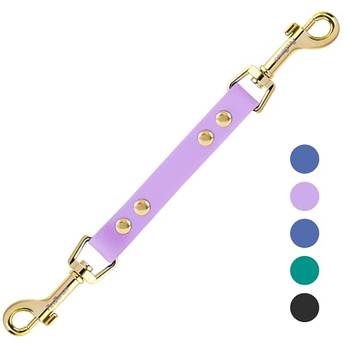 PetBonus Hundehalsband Clips, Wetterfeste Sicherungsband für Hundegeschirr, Robuste doppelendiger Leinenverbinder (Lila) von PetBonus