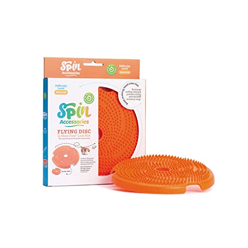 PetDreamHouse Spin Zubehör Lick Flying Disc mit BPA-freiem TPE - Sparsamer Ersatz Interaktives Feeder Zubehör, orange von PetDreamHouse