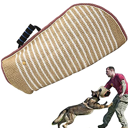 BOW CALICO Hundebiss Ärmel Schlepper, Hunde Schutzhülle Armschutz, Hund beißt Sleeve, Dauerhafte Jute Ausbildung Pit Bull Deutscher Schäferhund Mastiff Supplies von BOW CALICO