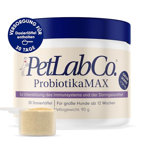 ProbiotikaMAX von PetLab Co. – Probiotika für Hunde – Unterstützt die Darmflora und geht saisonale Allergien an - Einfache Anwendung – Unterstützt eine Normale Immunreaktion – Für große Hunde von PetLab Co.