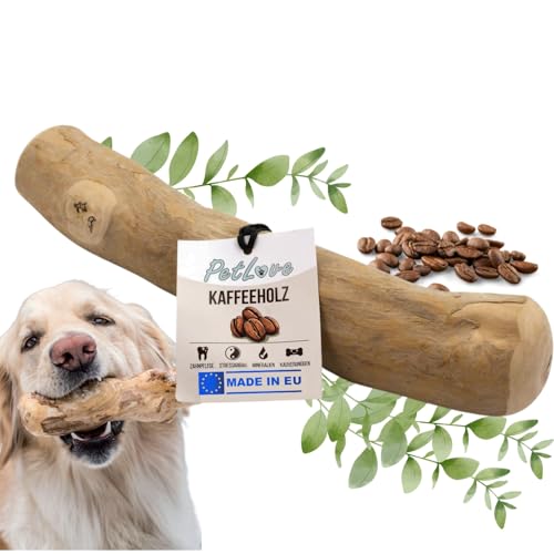 PetLove Kaffeeholz für Hunde • Kauholz Hund als Hundespielzeug & Zahnpflege • Holzknochen für Hund • Ohne Koffein • Größe: L • Für große Hunde von PetLove