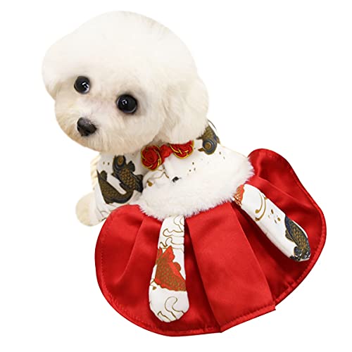 Hund Kleid Nette Hund Prinzessin Kleid Hund Neue Jahr Kleid Hund Winter Bekleidung Haustier Party Kleid Rock für Kleine Hund Katze Kleidung von PetPhindU