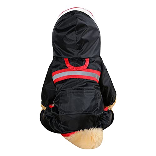 Hund Regenmantel mit Kapuze Slicker Poncho Dog Raincoat Klarhaube Hund Regenmantel mit Streifen Reflektierende Einstellbare Hund Regenmantel Pet Regen Kleidung mit Poncho Hood Hund Regen von PetPhindU