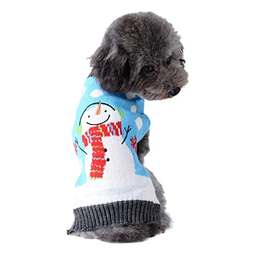 Hund Weihnachtspullover Weihnachtsheilspülpullover Hund Kleidung Frühling Herbst Teddy Pudel Welpe Pullover Weihnachtskleidung Elch Weihnachtskleid Hunde Strickpullover Strickkleidung von PetPhindU