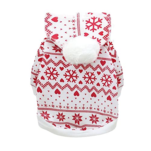 Hund Weihnachtspullover Weihnachtshütte Pullover mit Hood Hair Ball Herbst und Winter Vlies Lebkuchen Mann Druck Hund Kleidung Winter Warmes Kapuzenhund Weihnachtskostüm Katze Kleidung von PetPhindU